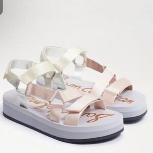 SAM EDELMAN MULTI-COLOUR MARIACE' PLATFORM TEVA SANDALS